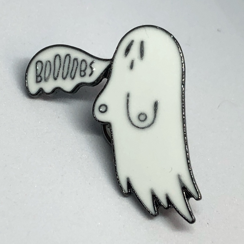 Ghost Boo*ies Enamel Pin Lapel New Funny Novelty